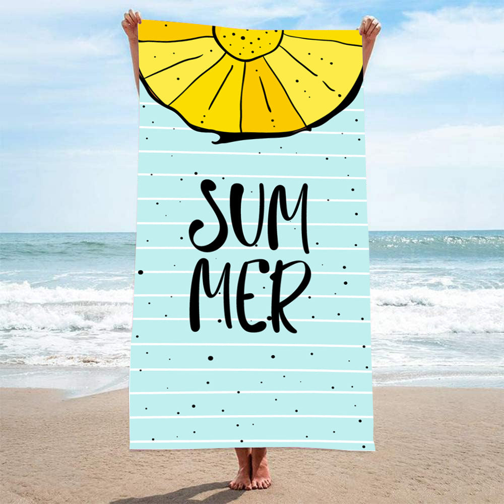 Ultra-Fine Microfiber Beach Towel Quick-Dry Bath Towel