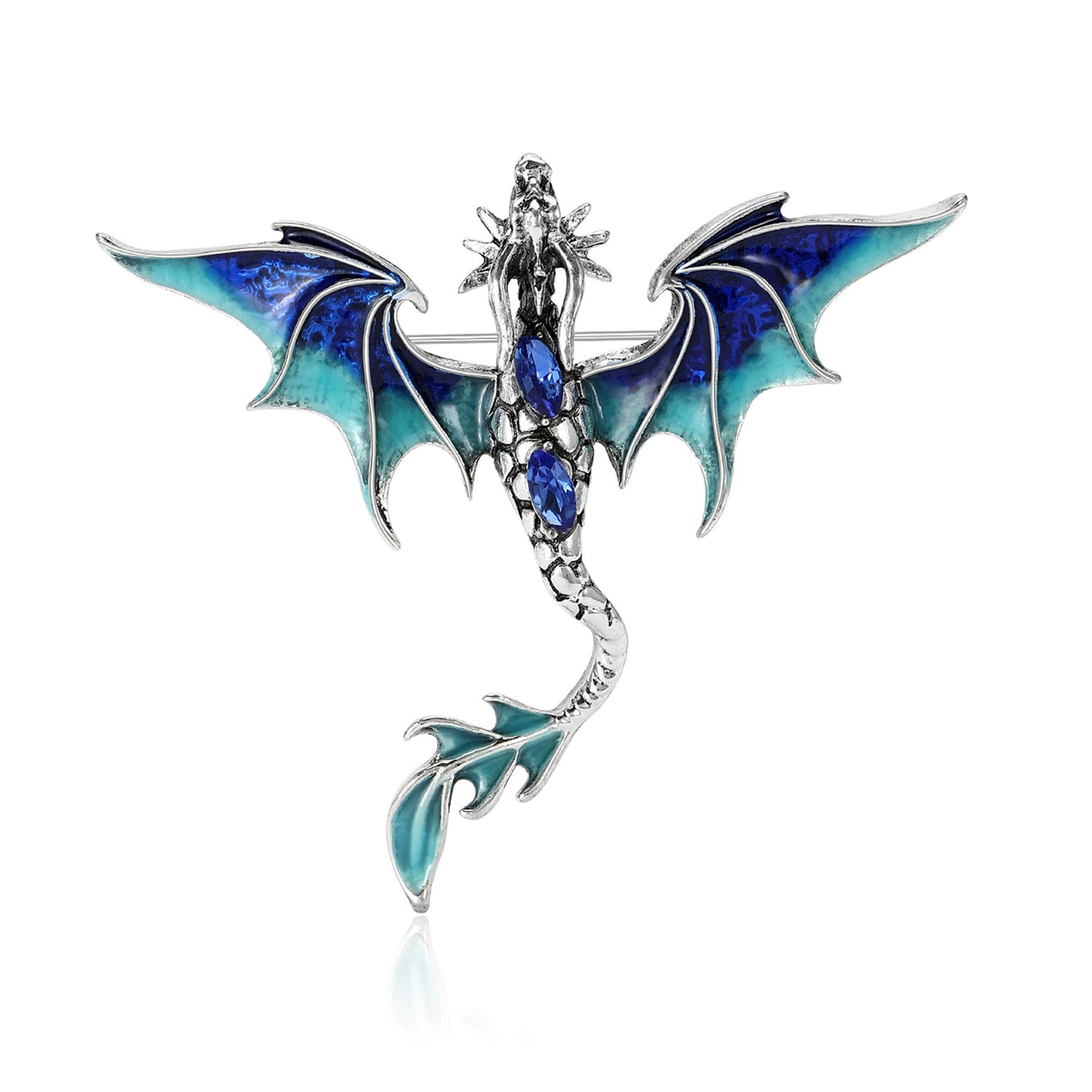 Elegant Enamel Dragon Brooch for Stylish Outerwear
