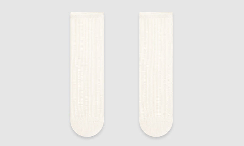 Mid Calf Renaissance Mesh Cotton Socks Breathable Casual