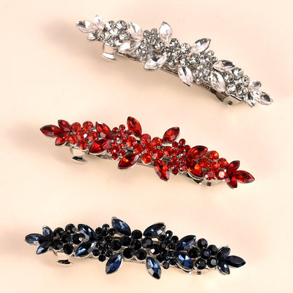 Petal Shaped Alloy Spring Rhinestone Hair Clips Bridal