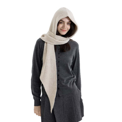 Hooded Knitted Scarf with Warmth and Style