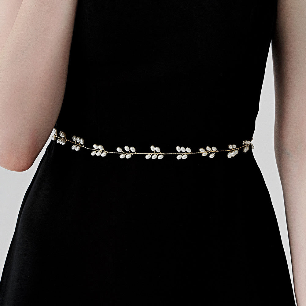 Elegant Handmade Pearl Waist Chain Fashion Accessories