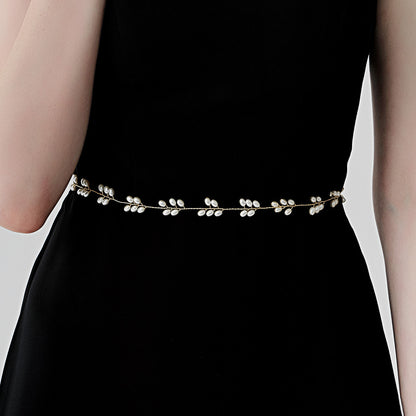 Elegant Handmade Pearl Waist Chain Fashion Accessories