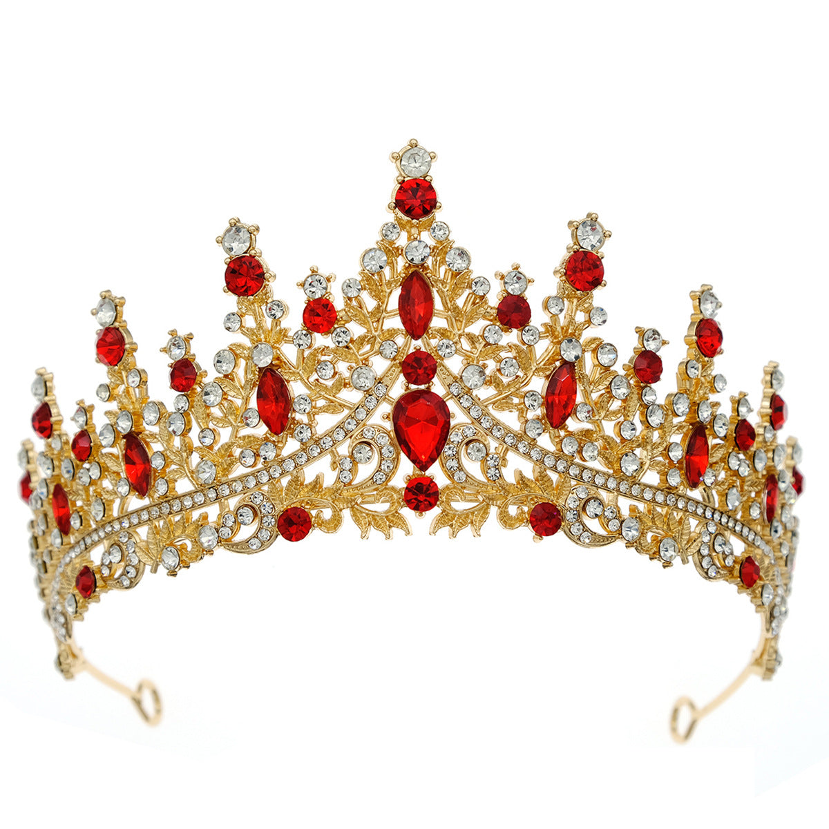 Elegant 3-Piece Bride Jewelry Set with Crown Necklace and Earrings