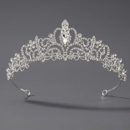Luxury Rhinestone Princess Crown Headpiece for Birthdays and Weddings