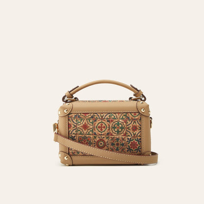 Bohemian Style Printed Cork Bag - Portable Makeup Handbag