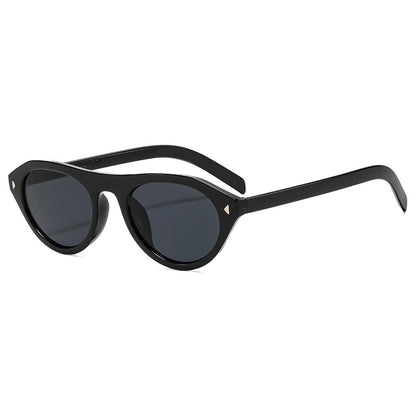 Trendy Oval Frame Sunglasses Fashionable Outdoor Shades