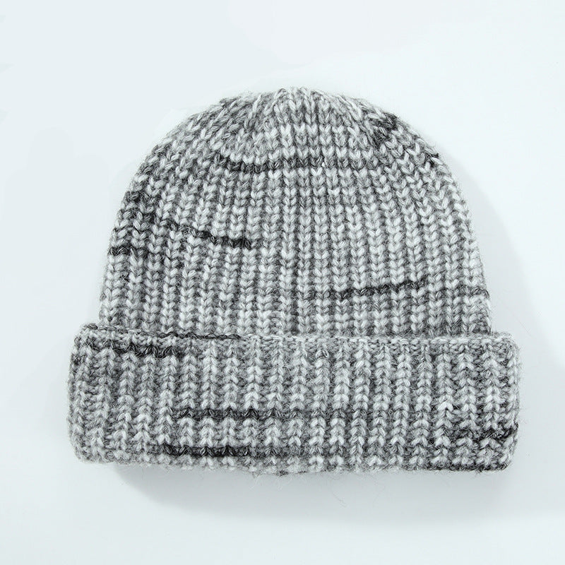 Wool Blend Knitted Beanie for Women, Casual, Warm, Ear Protection