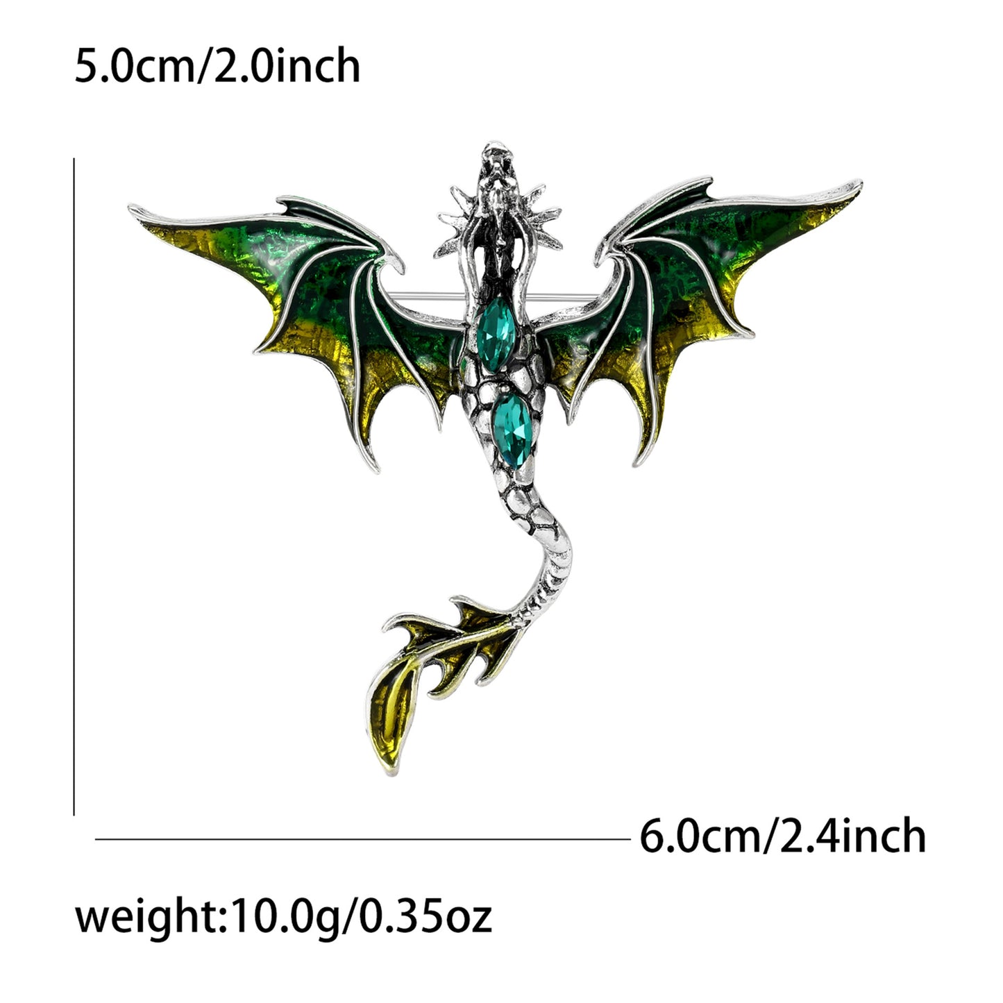 Elegant Enamel Dragon Brooch for Stylish Outerwear
