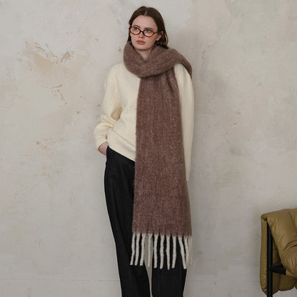 Premium Soft Wool Scarf for Women - Stylish Solid Colors
