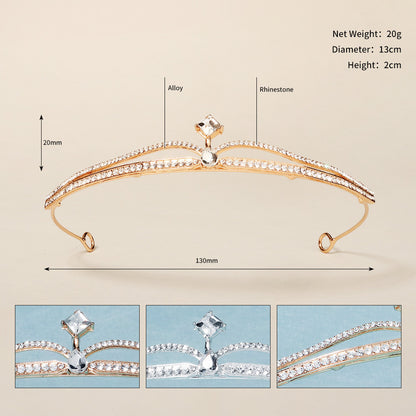 Bridal Crown with Exquisite Crystal Accents for Wedding and Parties
