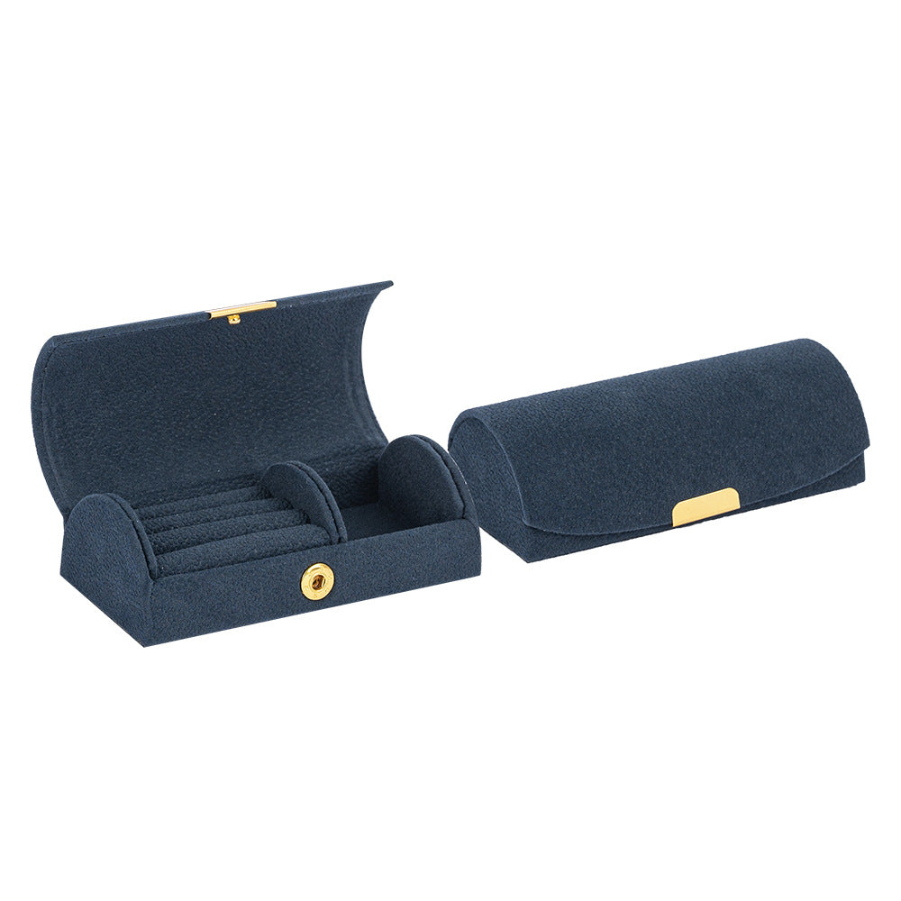 Mini Velvet Ring Jewelry Travel Case Anti Tarnish