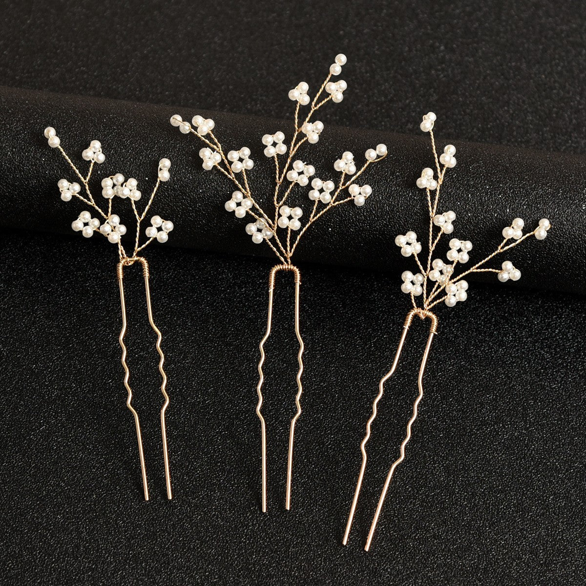 U Shaped Pearl Hair Pins Handmade Wedding Party Accessories