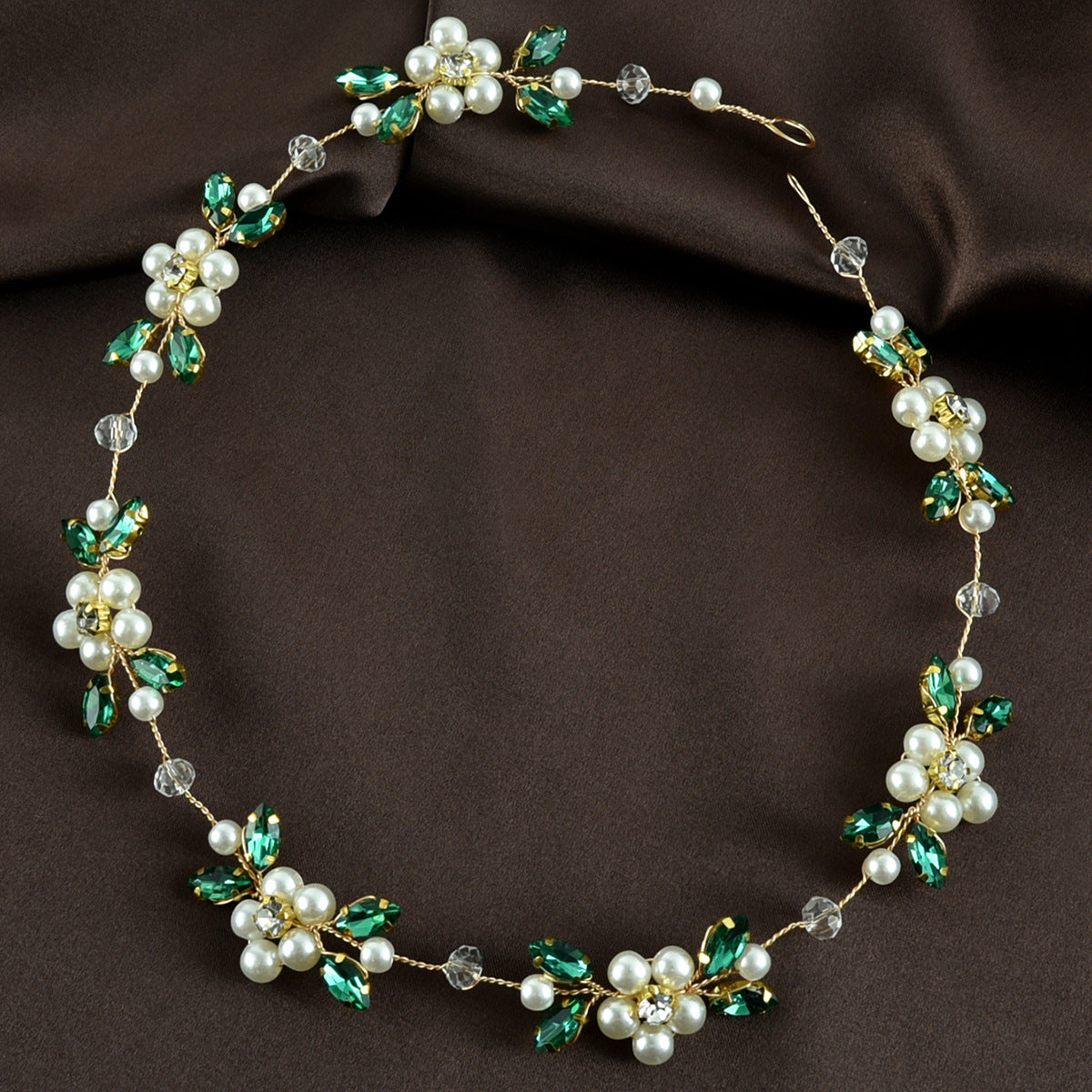 Soft Chain Pearl Headband Bridal Hair Ornament