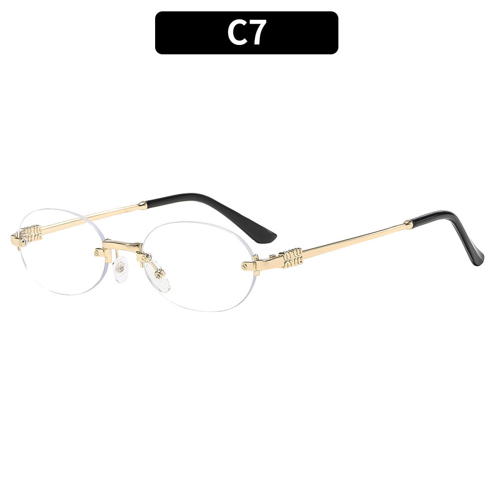 Oval Frame UV400 Sunglasses Stylish for Outdoor Activities