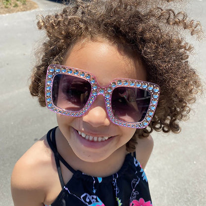 Kids Bling Sunglasses Trendy UV400 Protection Beach Sunglasses