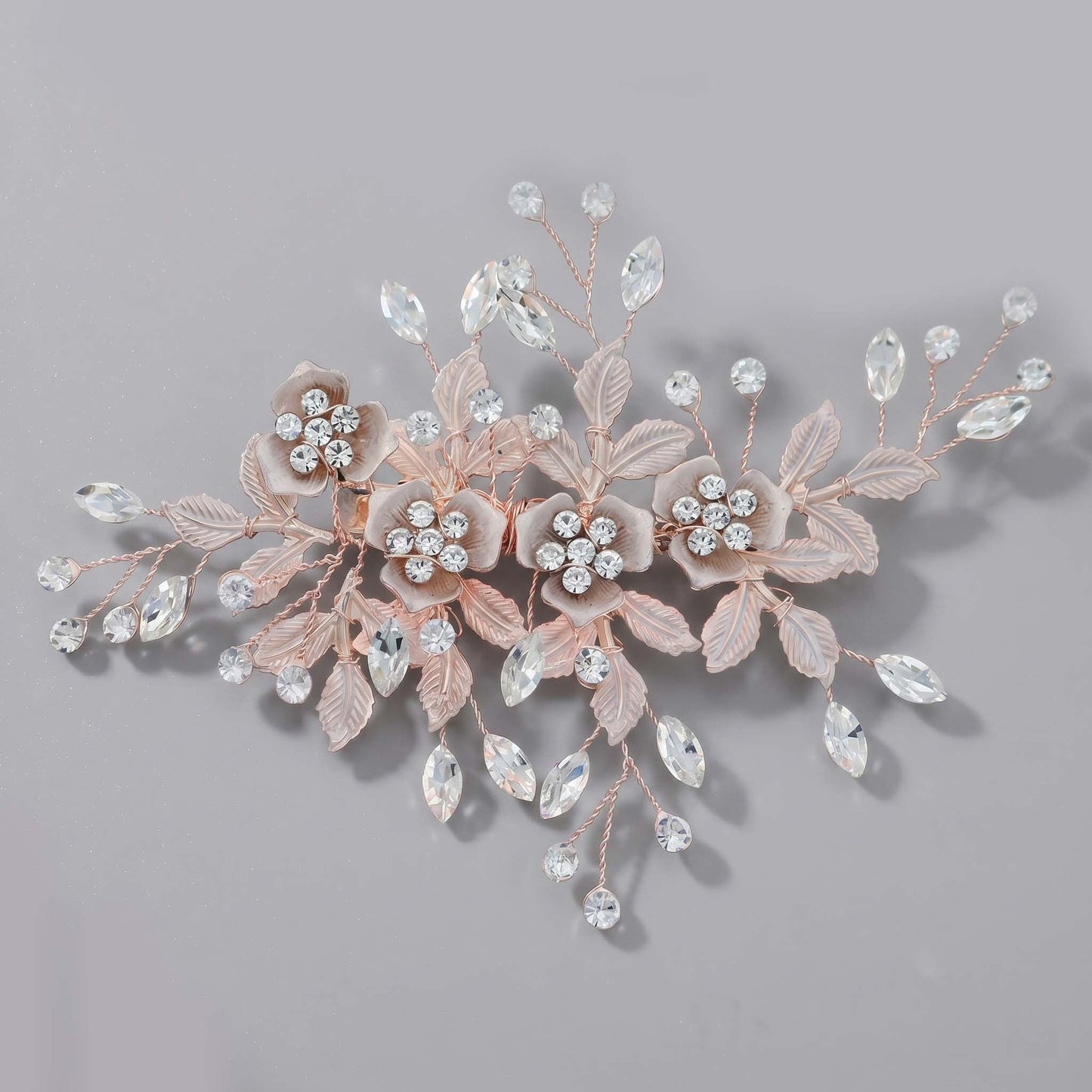 Exquisite Pearl and Crystal Flower Headpiece for Bridal Photoshoots
