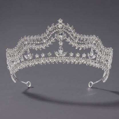Luxury Rhinestone Princess Crown Headpiece for Birthdays and Weddings