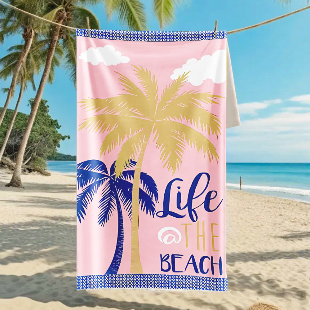 Ultra-Fine Microfiber Beach Towel Quick-Dry Bath Towel