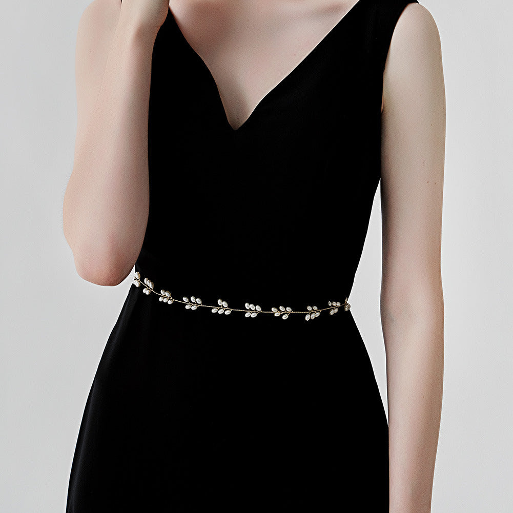 Elegant Handmade Pearl Waist Chain Fashion Accessories