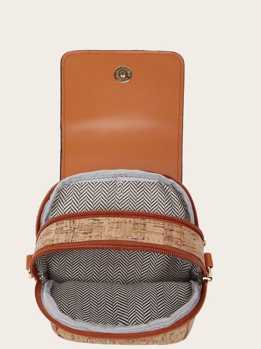 Vintage Style Cork Phone Bag Multi-Functional Clutch Purse