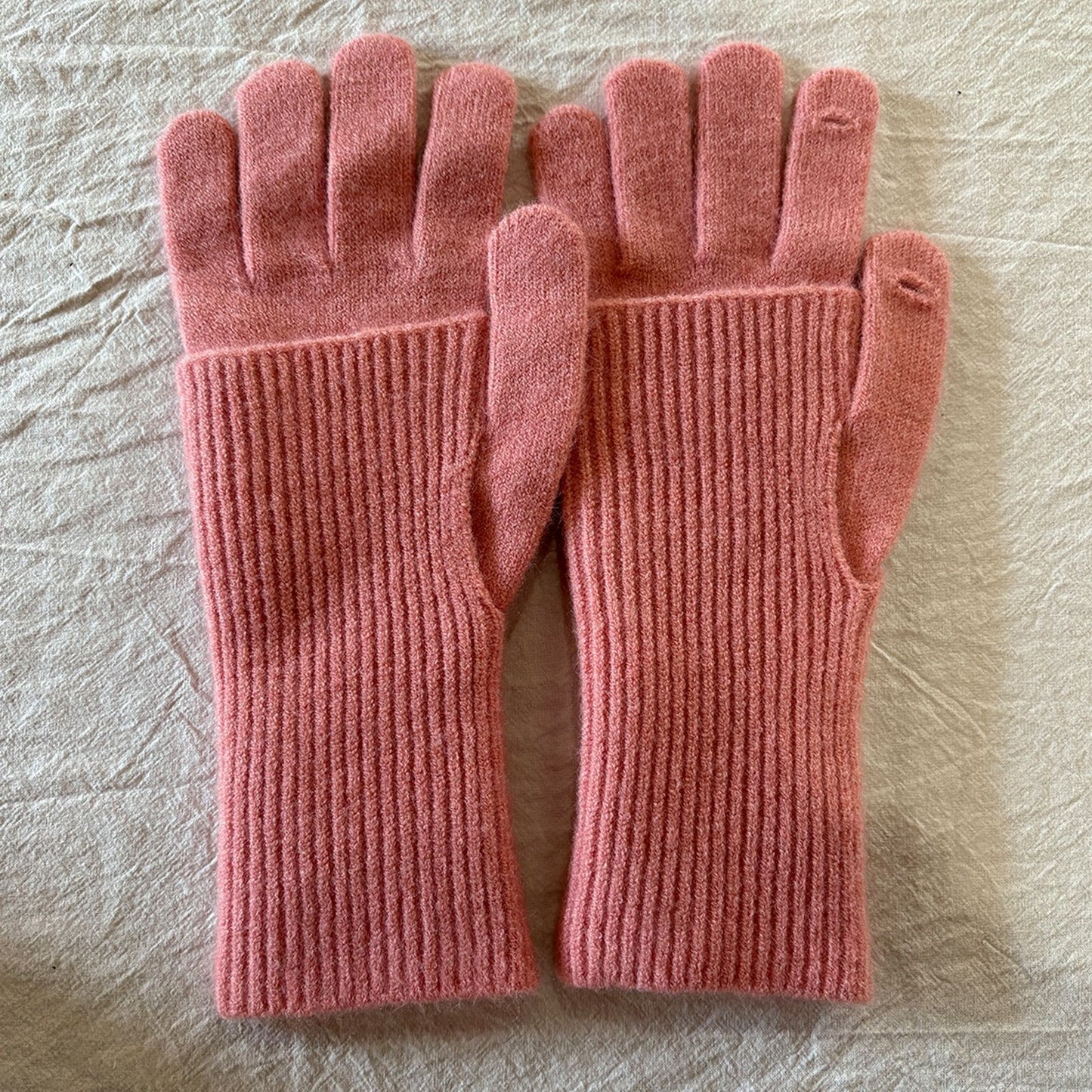Women's Removable Touchscreen Wool-Blend Fingerless Gloves