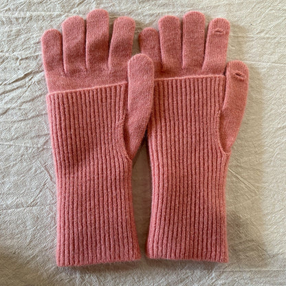 Women's Removable Touchscreen Wool-Blend Fingerless Gloves