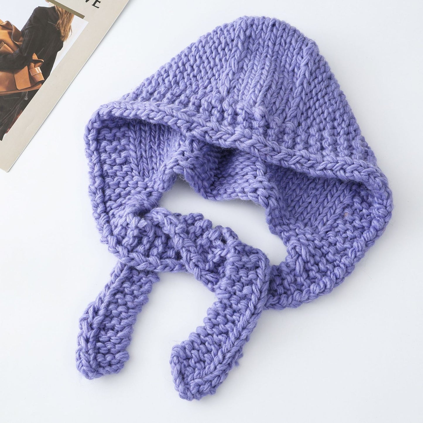 Fashionable Hand-Knitted Warm Beanie With Adjustable Strap