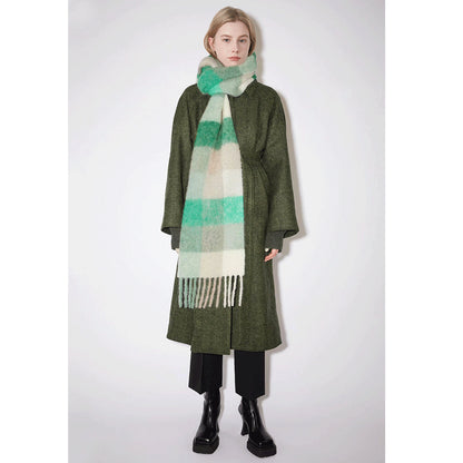 Trendy Plaid Scarf Plush Warm Women’s Shawl