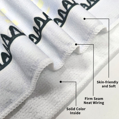 Printed Microfiber Beach Towel Absorbent Bath Towel