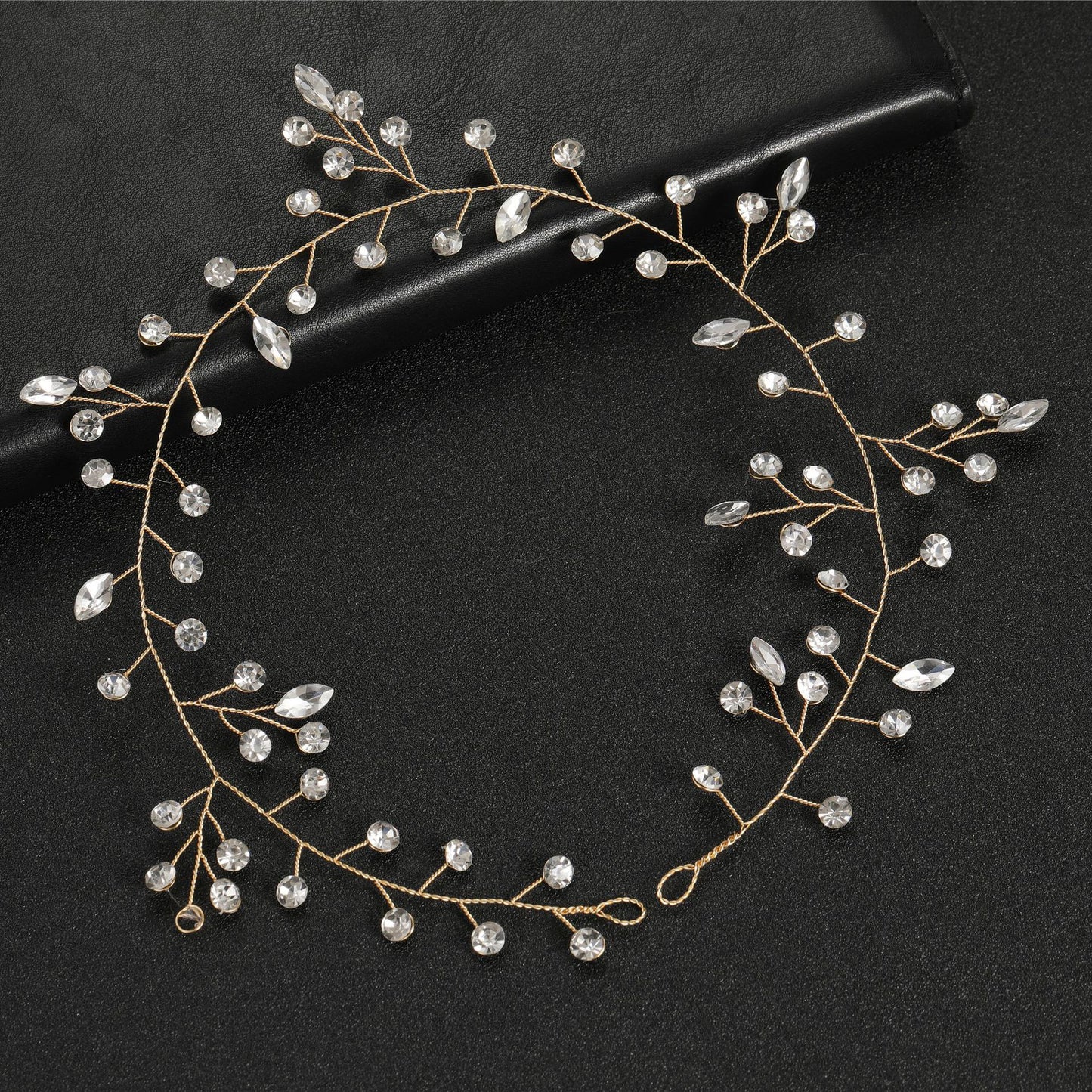Handmade Glass Crystal Headband Bridal Wedding Hairpiece