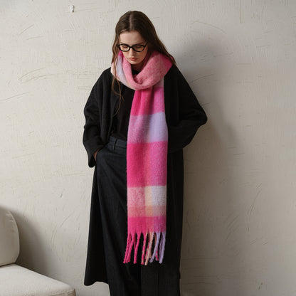 New Thick Plaid Scarf for Women - Stylish & Warm Shawl