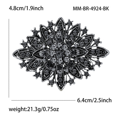 Exquisite Alloy Brooch with Rhinestones Elegant Fashion Accessory
