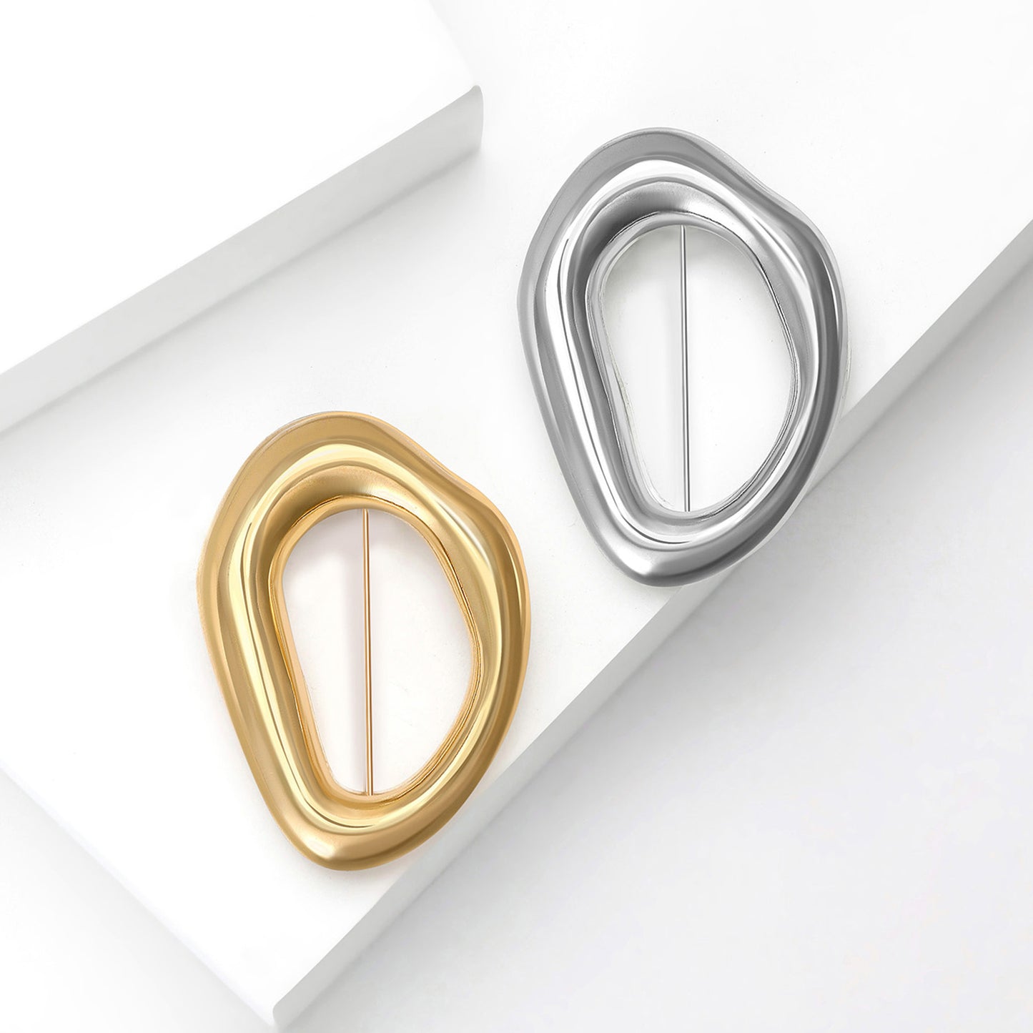 Trendy Geometric Alloy Brooch Pin Jewelry Accessories