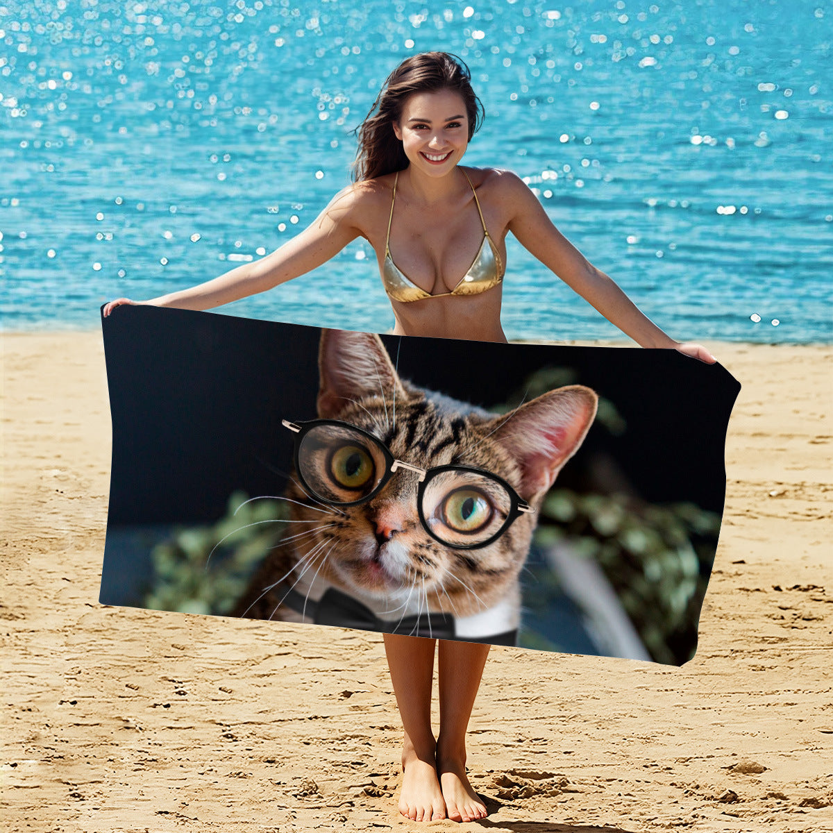 Customized Microfiber Beach Towel with Digital Print