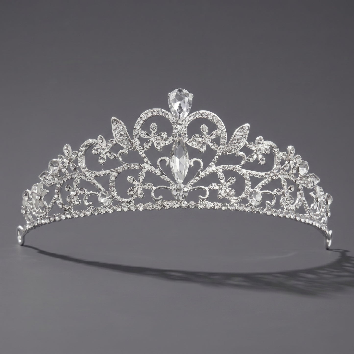 Luxury Rhinestone Princess Crown Headpiece for Birthdays and Weddings