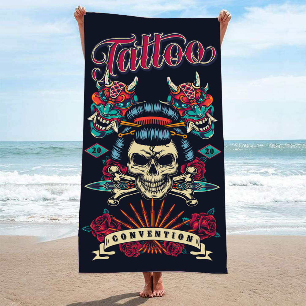 Ultra-Fine Microfiber Beach Towel Quick-Dry Bath Towel