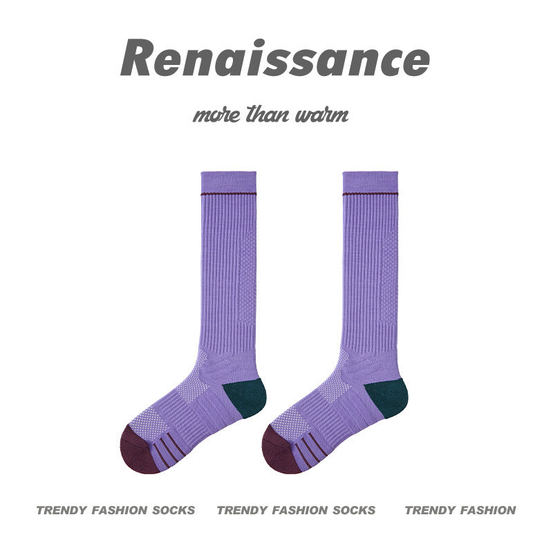 Calf Compression Socks Floral 3D Moisture Wicking