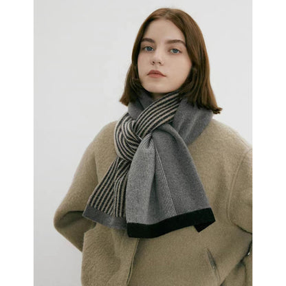 Vintage-Inspired Striped Knit Scarf for All Seasons