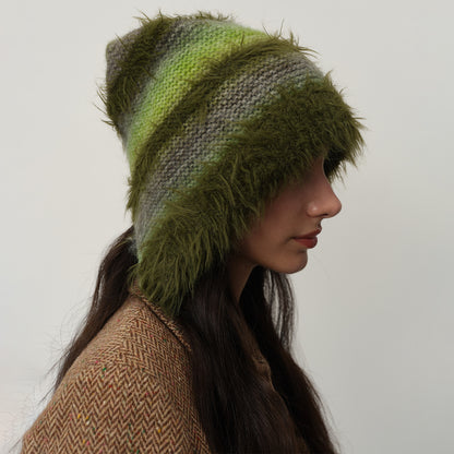 Cute Gradient Knit Beanie Hat with Ear Protection
