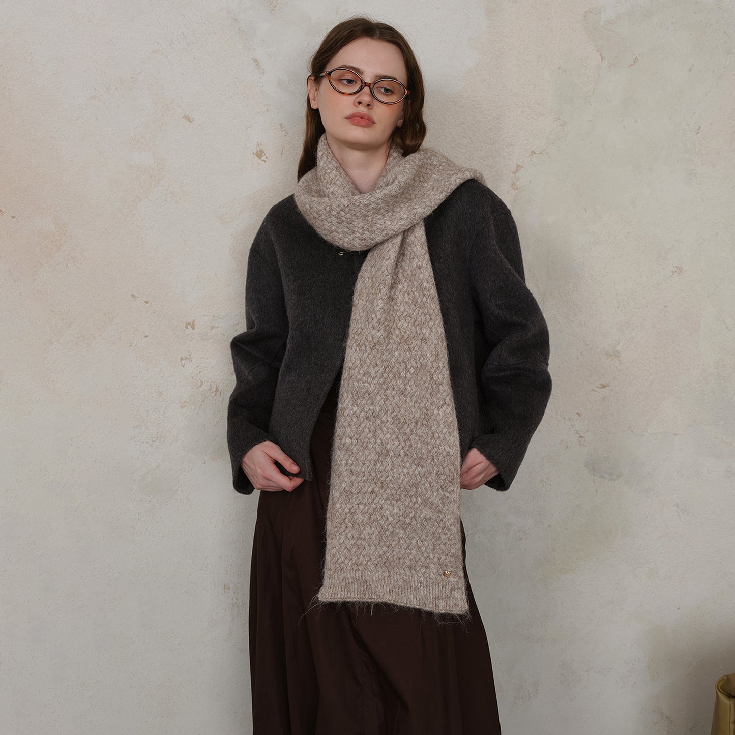 Classic Solid Knit Scarf in Blue - Stylish and Versatile