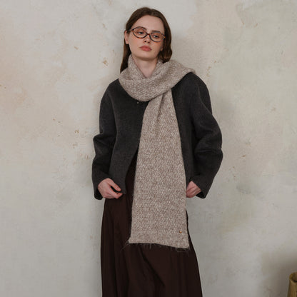 Classic Solid Knit Scarf in Blue - Stylish and Versatile
