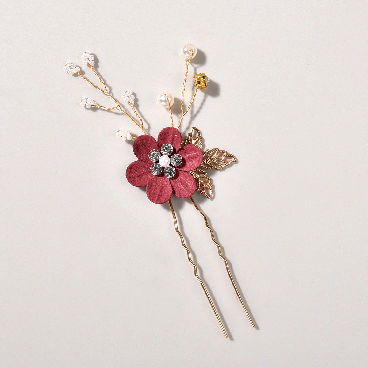 Bridal Blue Flower Hairpin Forest Inspired Wedding Hairpiece