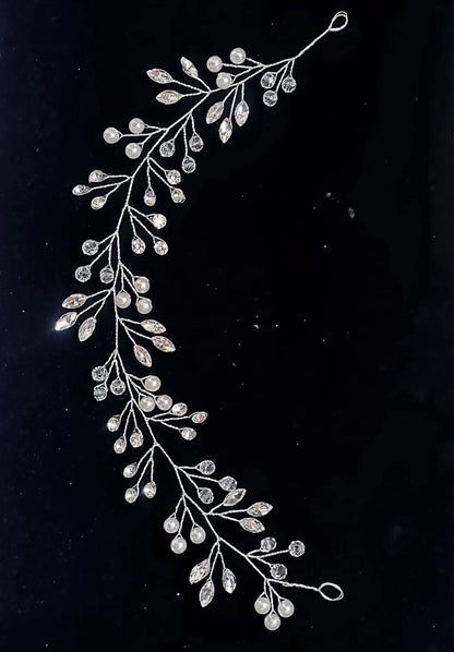 Transparent Handmade Pearl Flower Headband for Brides