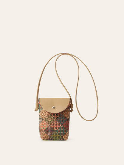 Trendy Cork Phone Bag Urban Minimalist Shoulder Crossbody Bag