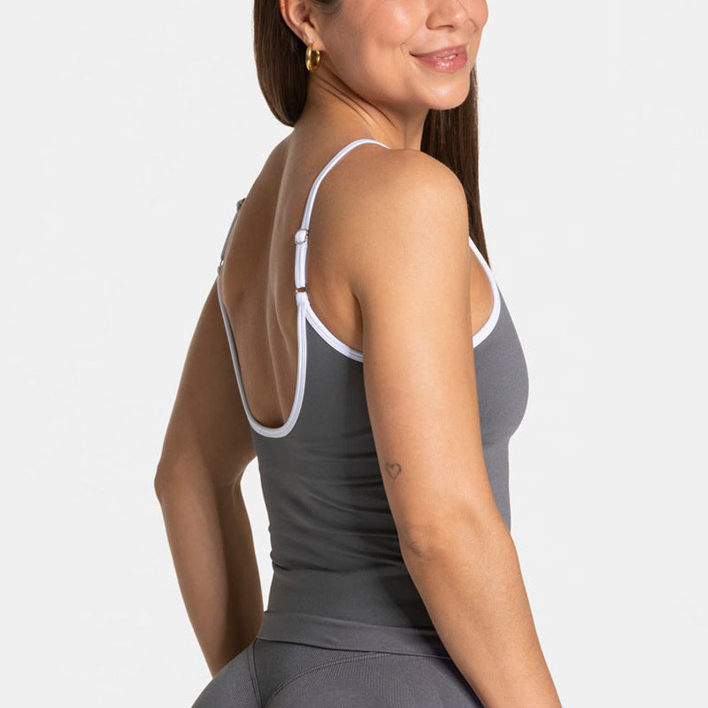 Color Blocked Long Sleeve Workout Top for Women