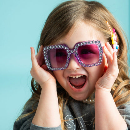 Kids Bling Sunglasses Trendy UV400 Protection Beach Sunglasses