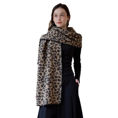New Double-Sided Printed Leopard Print Scarf for Women - Stylish and Versatile