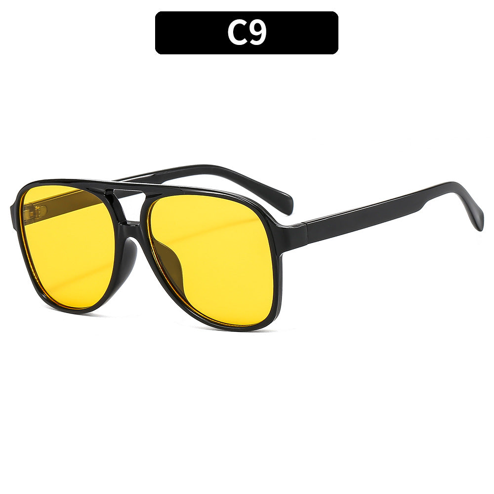 Trendy Retro Square Sunglasses Casual UV400 Protection