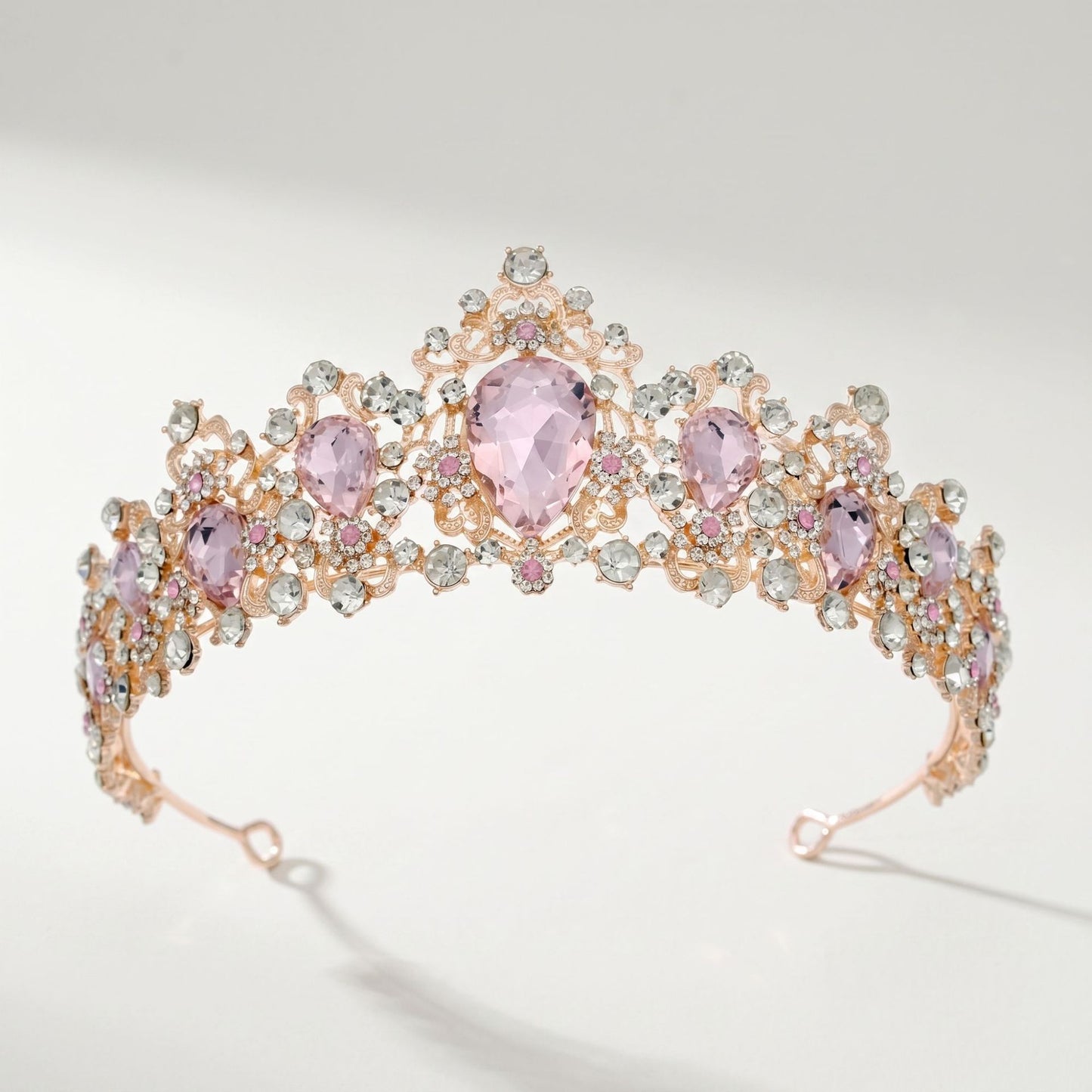 Baroque Vintage Bride Crystal Crown Hair Accessory for Weddings and Parties